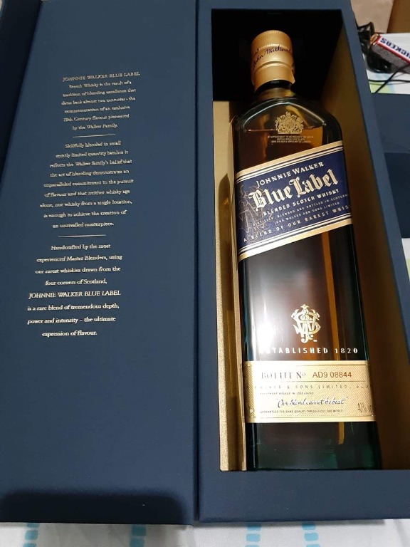 JOHNNY WALKER BLUE LABEL for sale 750ml., Food & Drinks ...