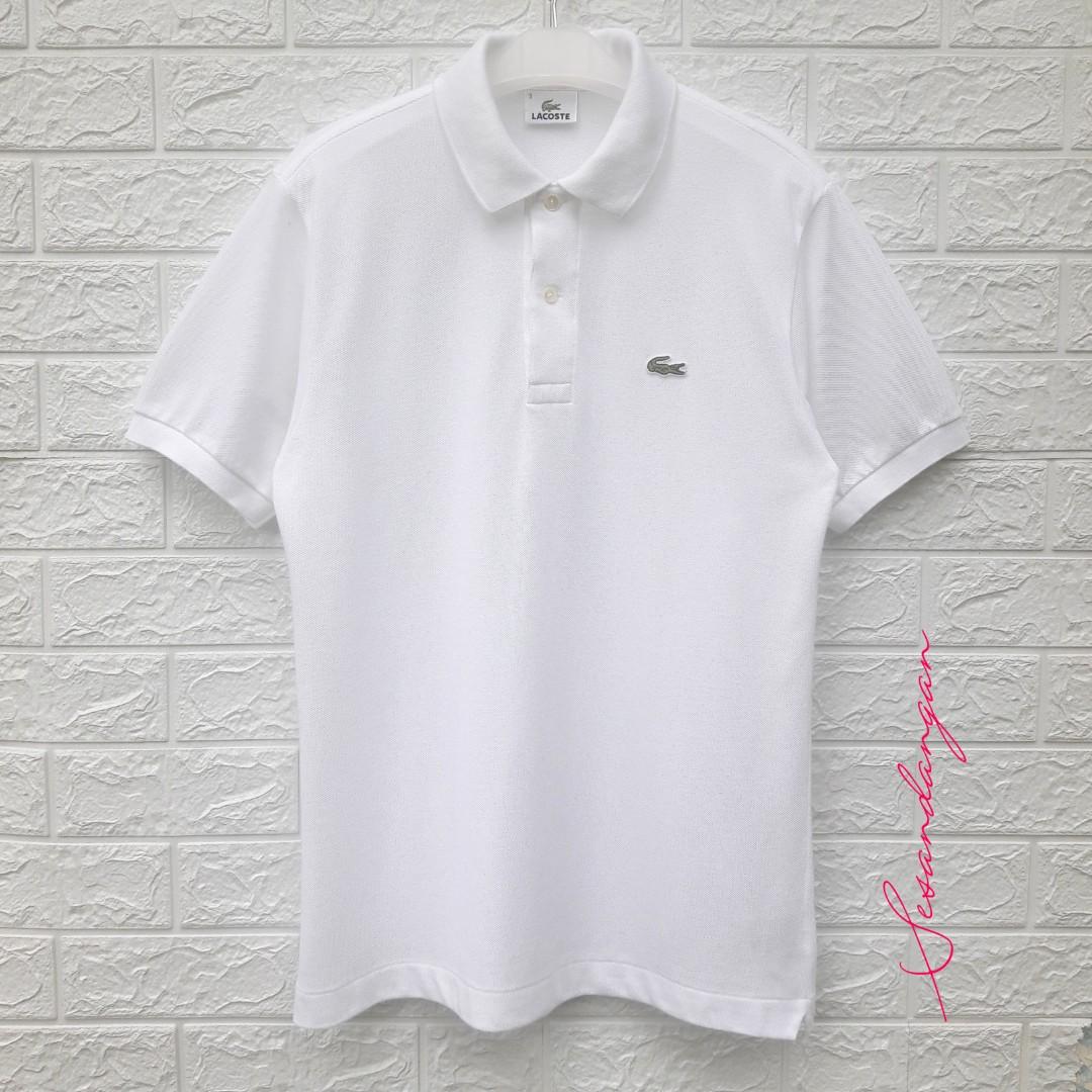 Kaos Lacoste Original Putih Polos
