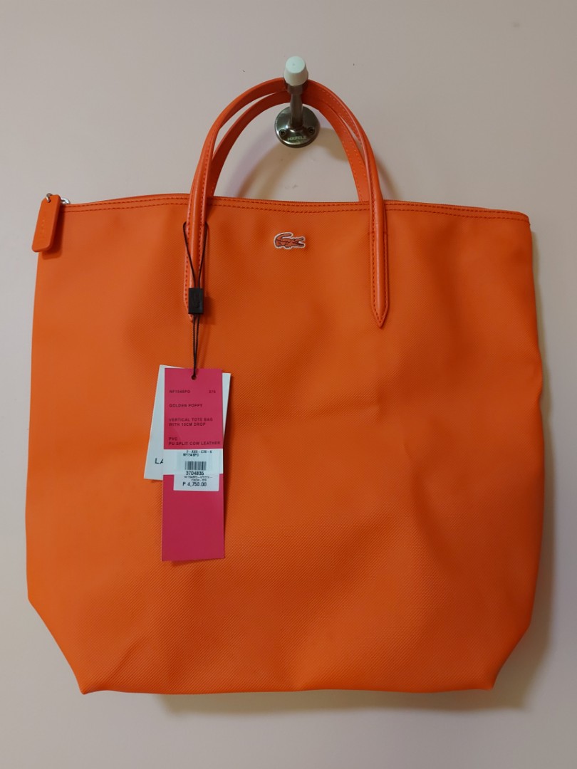 Lacoste Orange Tote Bag
