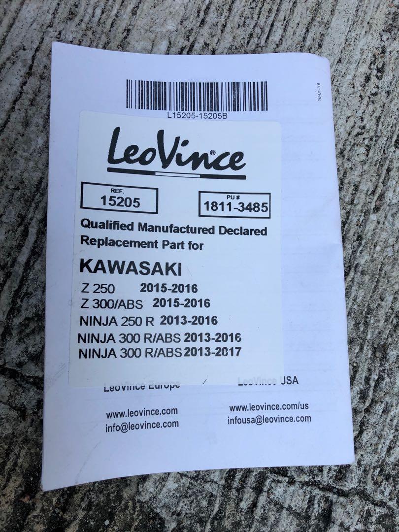 Leo Vince LV-10 Slip On Exhaust 15205 Kawasaki Ninja 300 R/ABS
