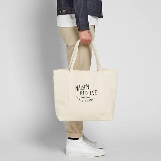 Maison Kitsune Tote Bag Fesyen Wanita Tas Dompet On Carousell