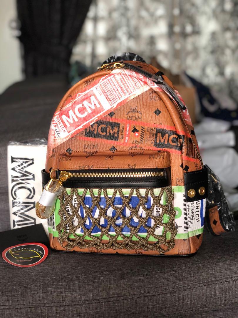 MCM BACKPACK FLIGHT PRINT, Luxury, Bags & Wallets on Carousell