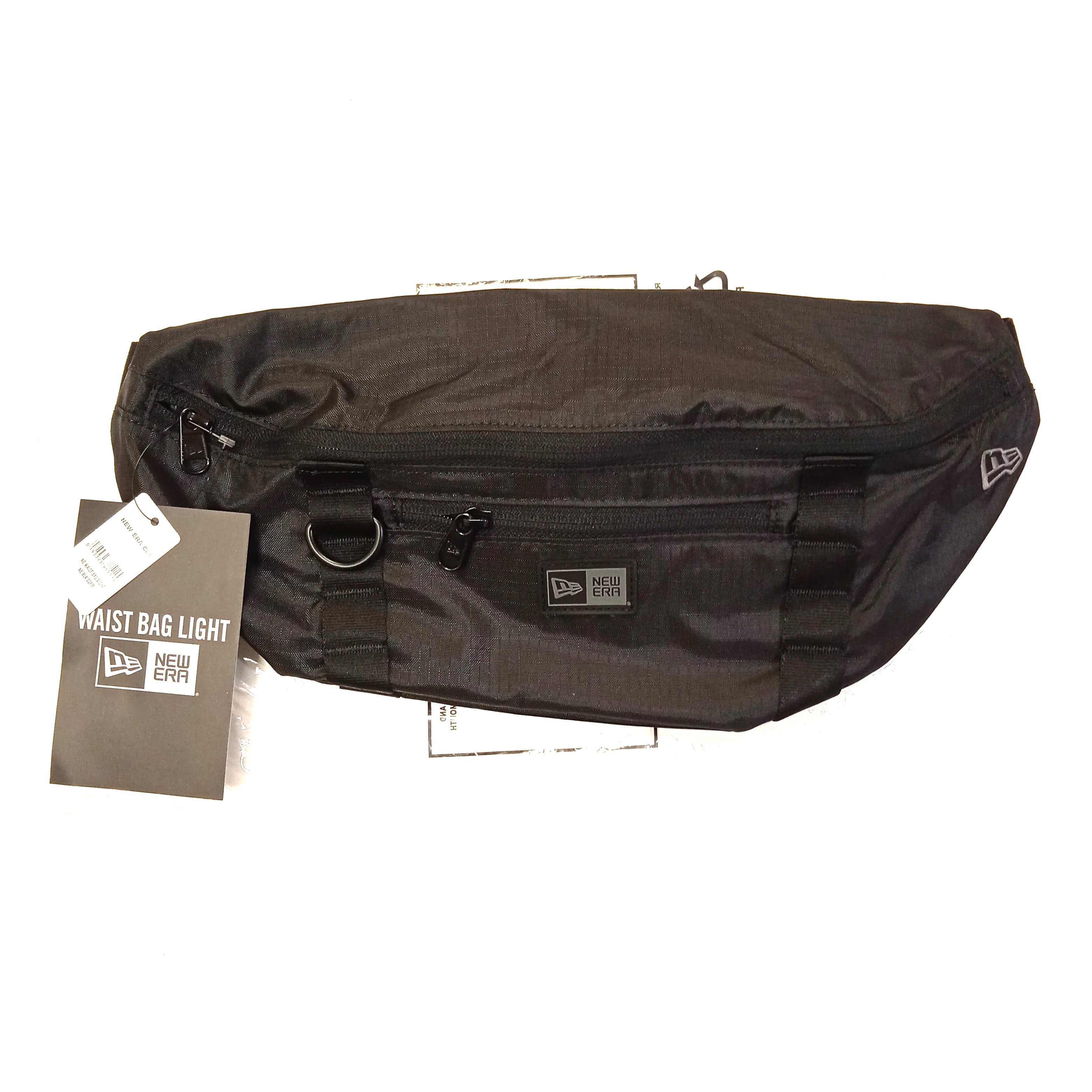 Last One 全新 New Era Light Waist Bag Chest Bag 腰包胸前包black Colour Waist Bum Belt Bag Hip Bag Black 中性黑色 男裝 男裝袋 銀包
