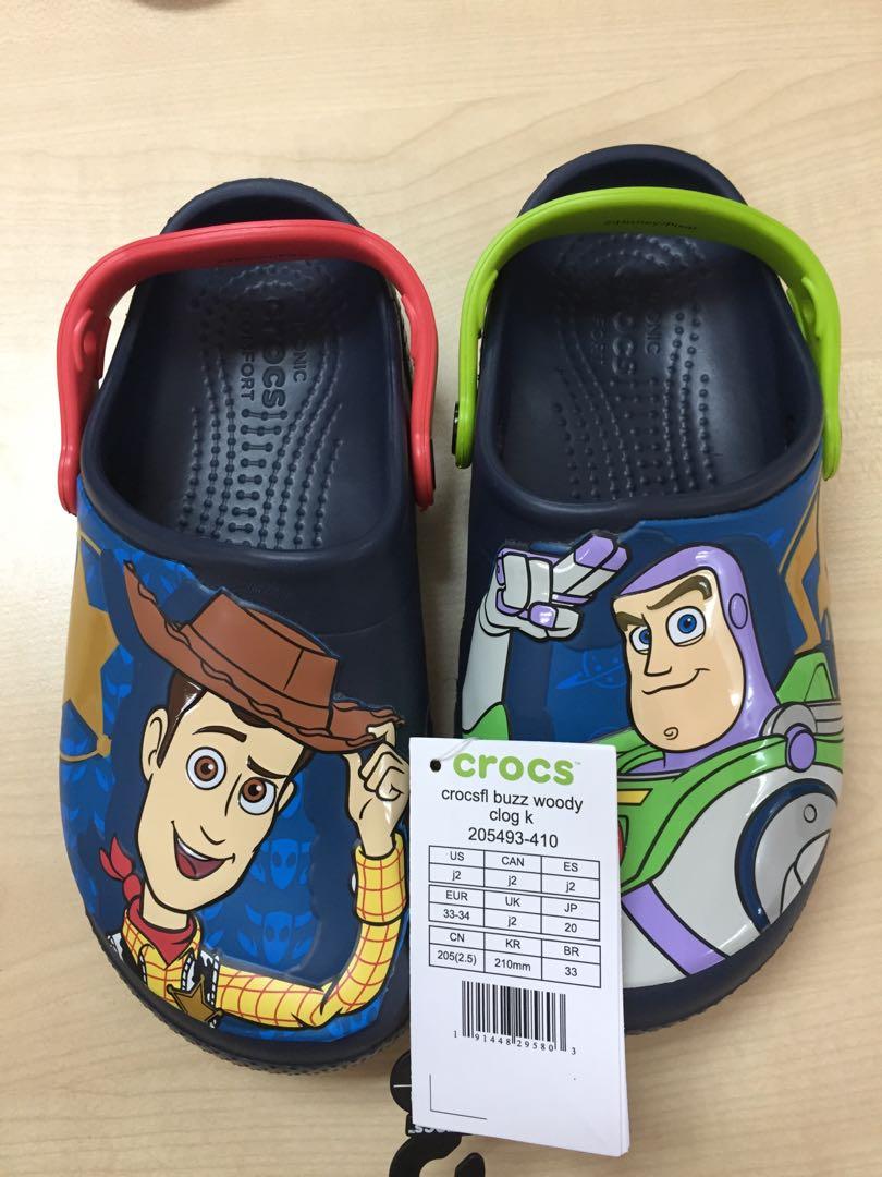New kids crocs fun lab disney and pixar buzz woody clog Babies