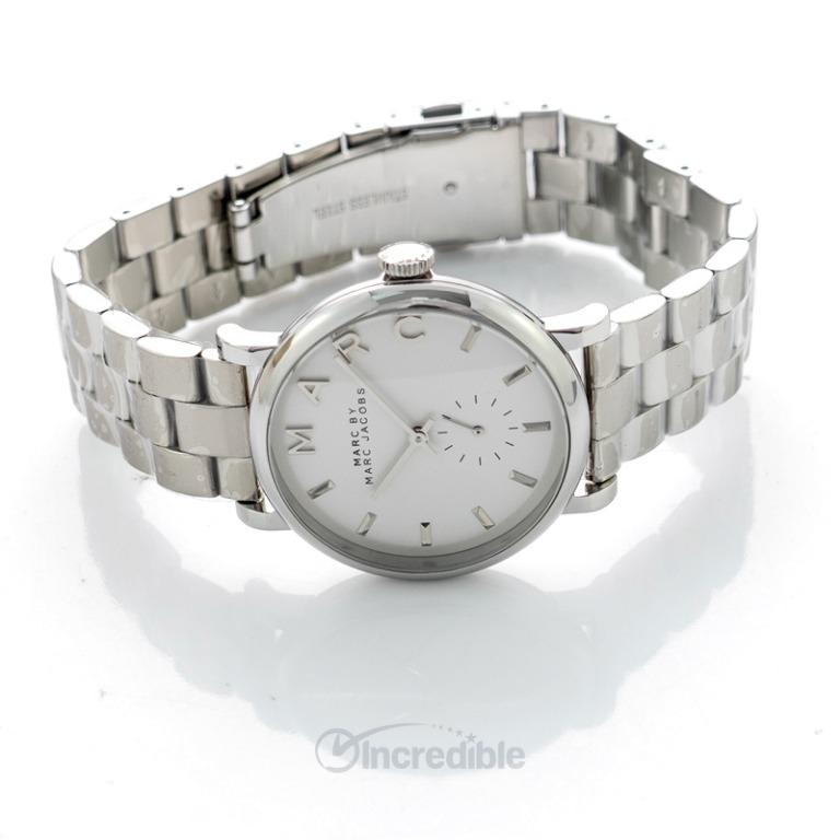 NEW Marc By Marc Jacobs Baker Quartz White Dial Stainless Steel Ladies Watch MBM3242