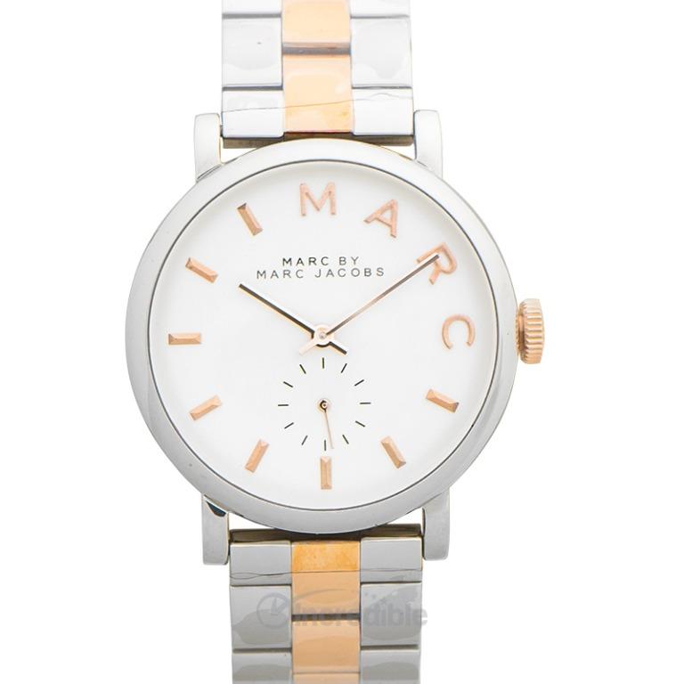 NEW Marc By Marc Jacobs Baker White Dial Two Tone Stainless Steel