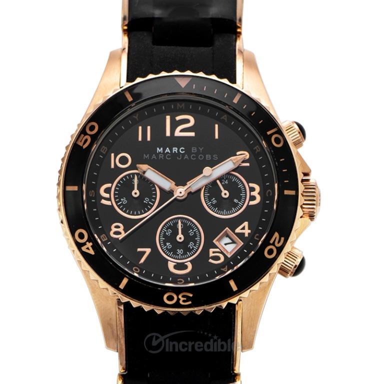 NEW] Marc By Marc Jacobs Pelly Chronograph Black Dial Rose  display picture 2