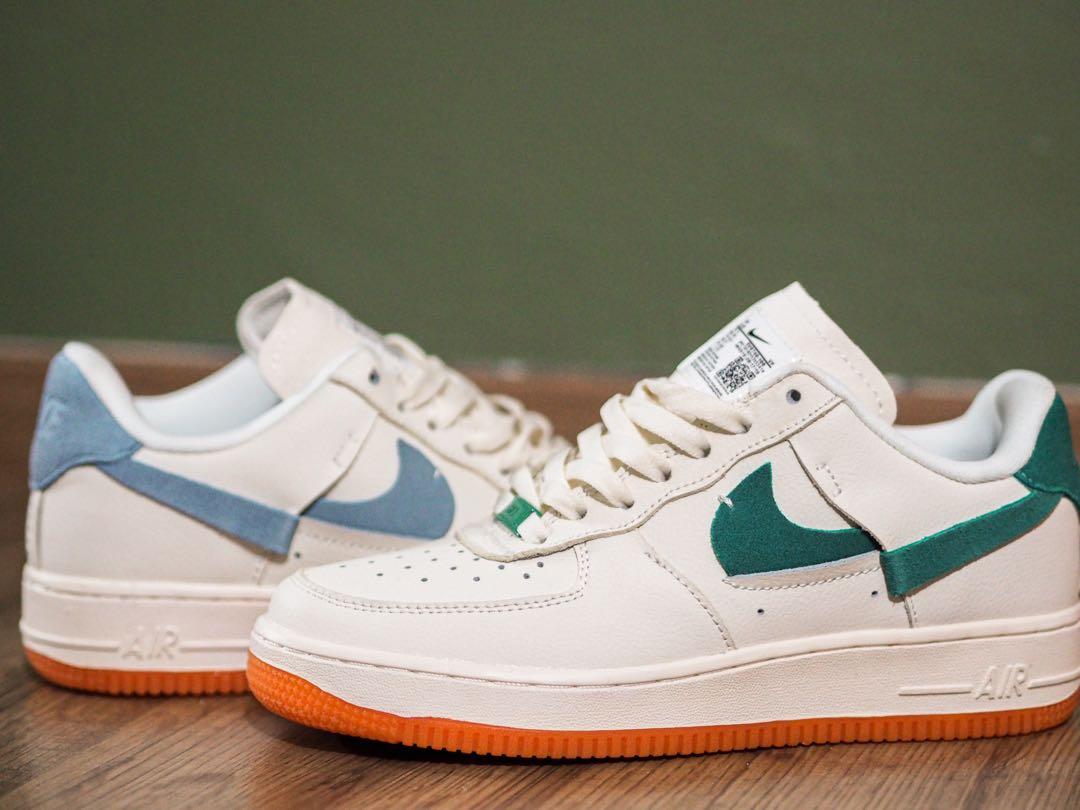 Nike Air force 1 Vandalised green blue Women s Fashion Footwear