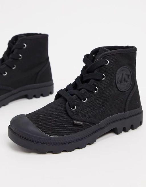 Palladium Pampa Hi Lace up Ankle Boots in Black