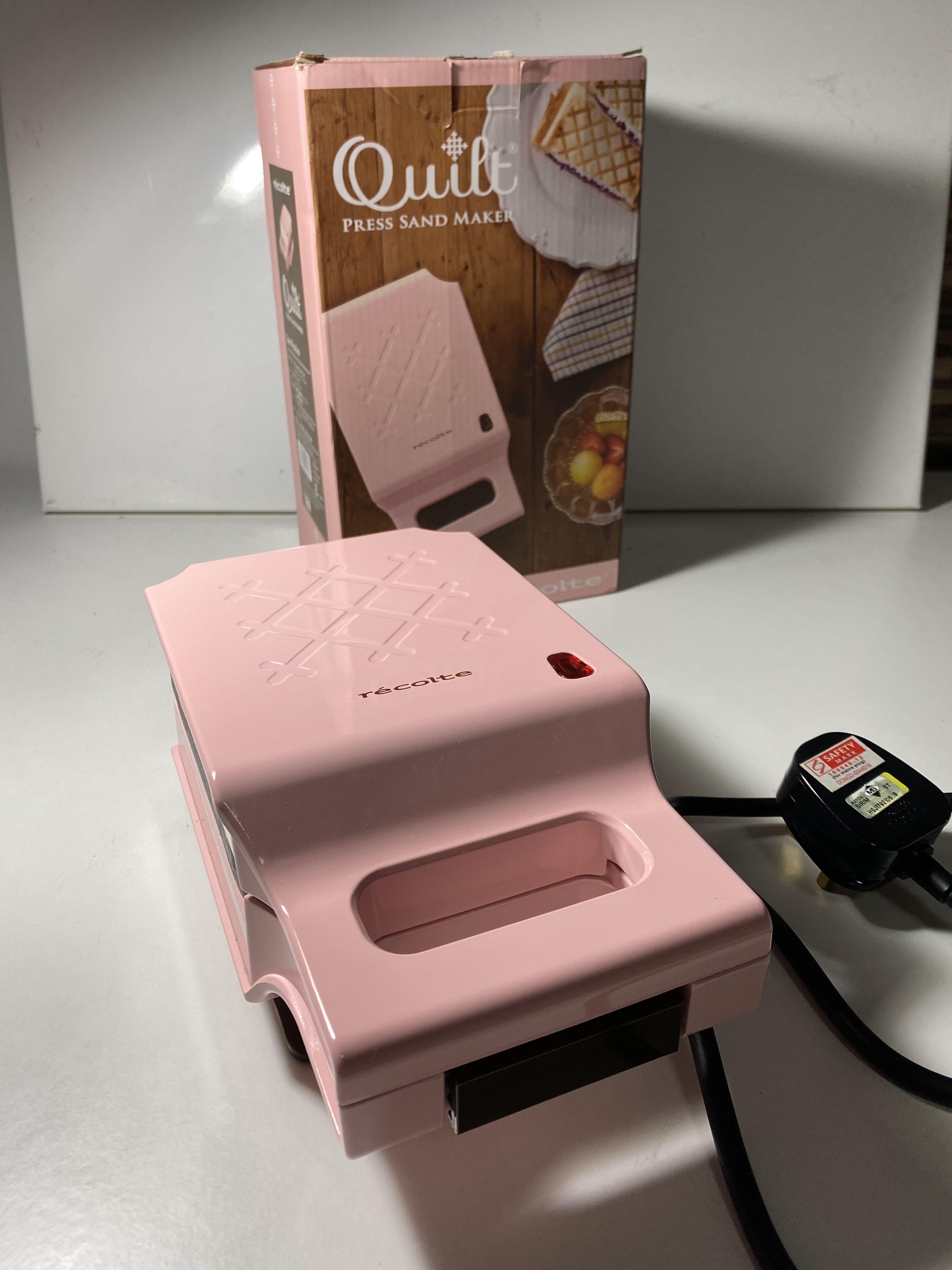 Recolte Press Sandwich Maker (Pink), TV & Home Appliances, Kitchen