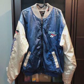 Reebok 古著 立體電繡 緞面 棒球外套