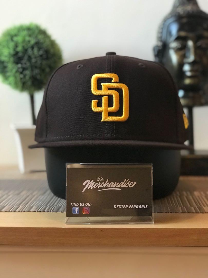 New Era 59FIFTY Black Soutache San Diego Padres Hat - Black, Gold Black / 7 3/4