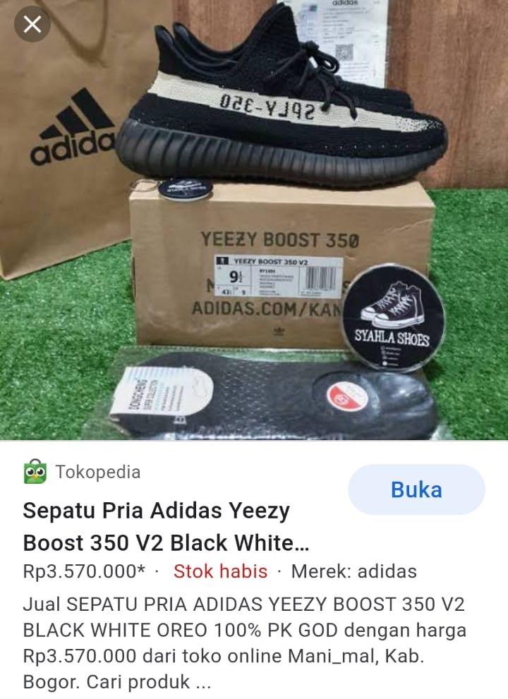 Adidas yeezy original Fesyen Pria Sepatu Sneakers di Carousell