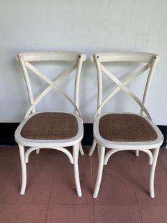 Solid wood dining chair white