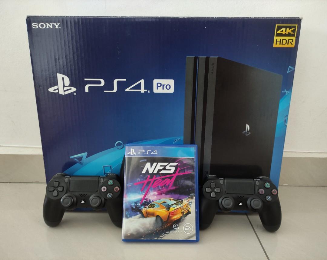 Sony Ps4 Pro 1tb 2 Original Ds4 Nfs Heat Video Gaming Video Game
