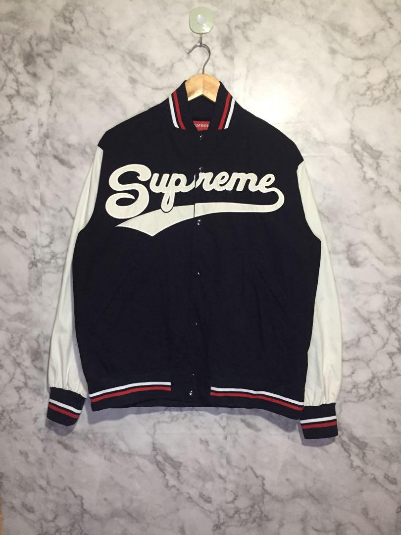 Shop Supreme 2020 SS Supreme New Era MLB Varsity Jacket by BrandStreetStore