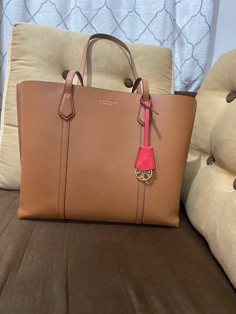 Tory Burch Perry Triple Compartment Tote Bag Tan, Luxury, Bags & Wallets on  Carousell
