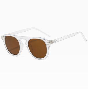 Transparent Tea Sunglasses Men Square Sun Glasses For Men Retro Sunglasses Men/Women Brand Designer