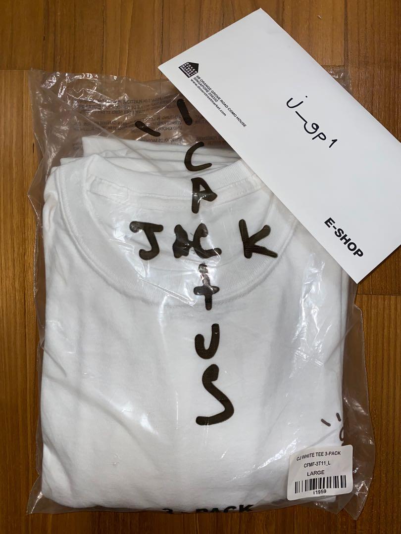 Travis Scott CJ White tee 3 pack
