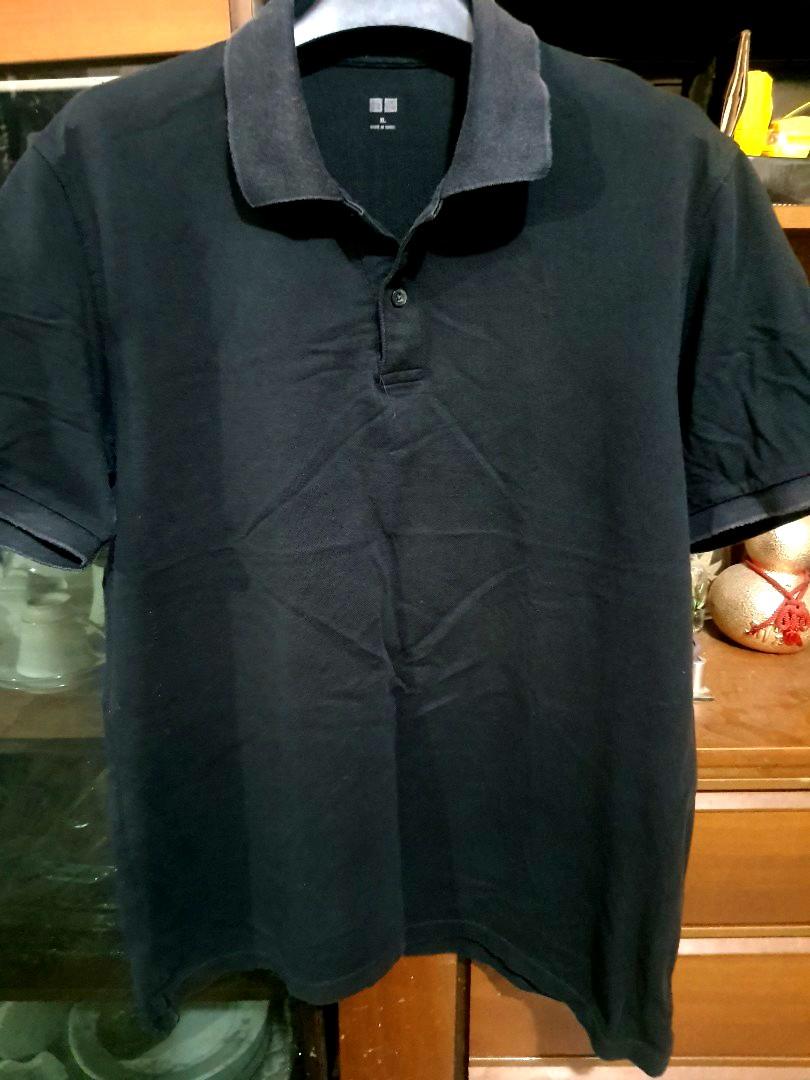 Uniqlo black polo shirt Men s Fashion Tops Sets Tshirts Polo Shirts on Carousell