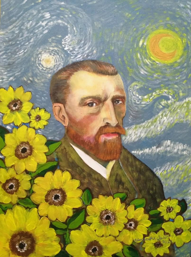 Vincent Van Gogh by Alexandre Dalit (Category: Art & Prints) located in Manila. Submitted by akosimariengge (Listing ID 1074596056, Image 2). Description: Title: Vincent Medium: acrylic on canvas Size: 18 x 24 inches Year: 2021 •comes with coa •colour in the photo may vary from the actual art because of camera, lights etc. About the artist: Alexandre M. Dalit was born and raised in San Juan, Metro Manila. Alex is a graduate of Fine Arts Major in 