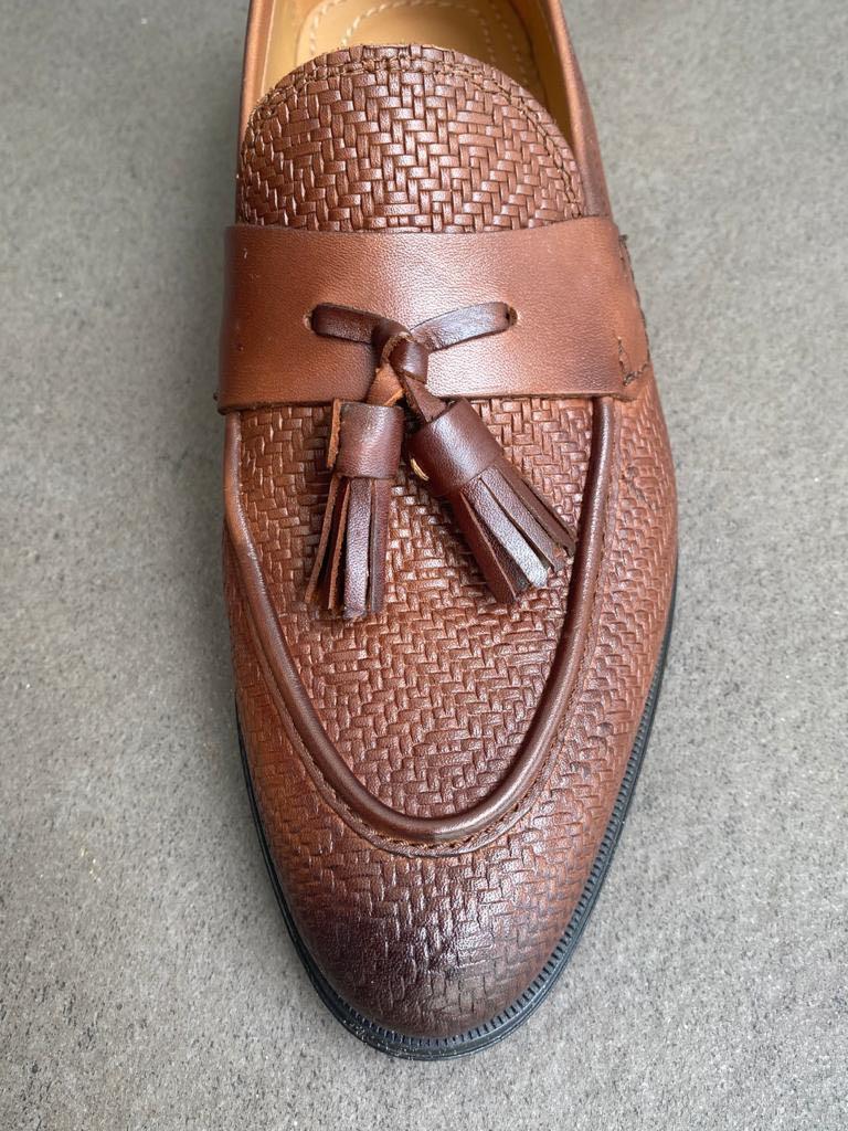 Zara Tassel brown loafers shoes