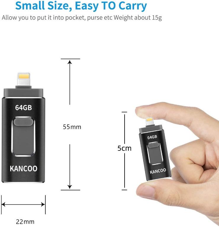 kul ekstra erindringer 64GB Memory Stick for iPhone USB Flash Drive Photo Stick USB 3.0 Pen Drive  for 13