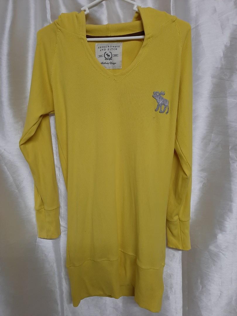 yellow abercrombie jacket