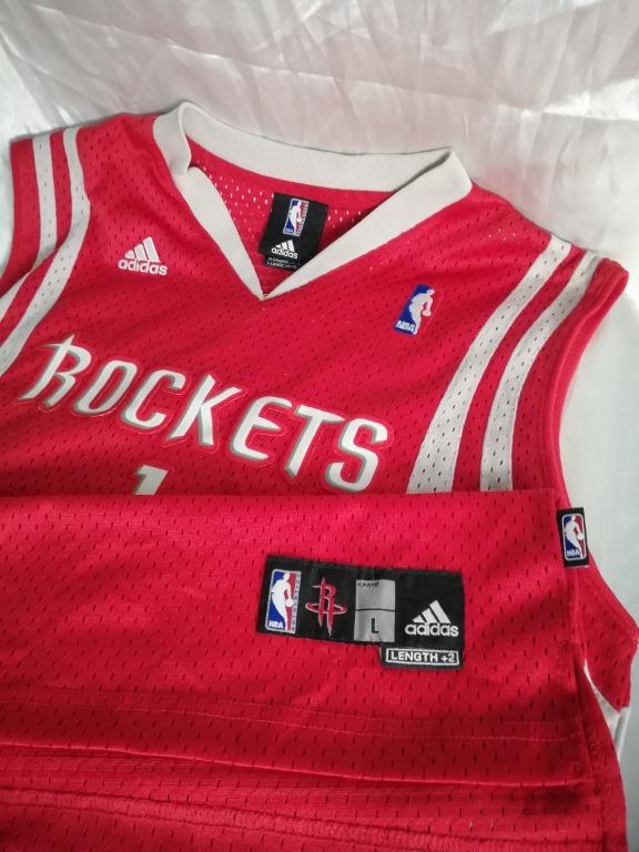 Authentic White Tracy McGrady #1 Houston Rockets Adidas Throwback Jersey S  M L