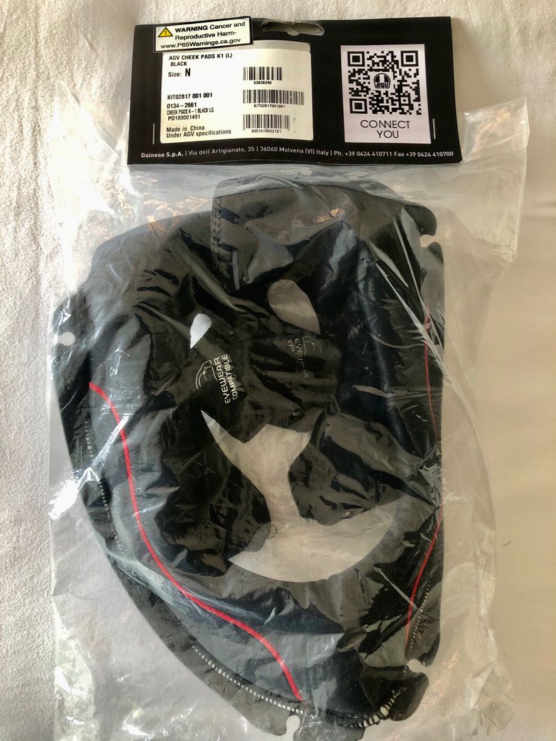 AGV K1 cheek pad Large Motorbikes Motorbike Parts