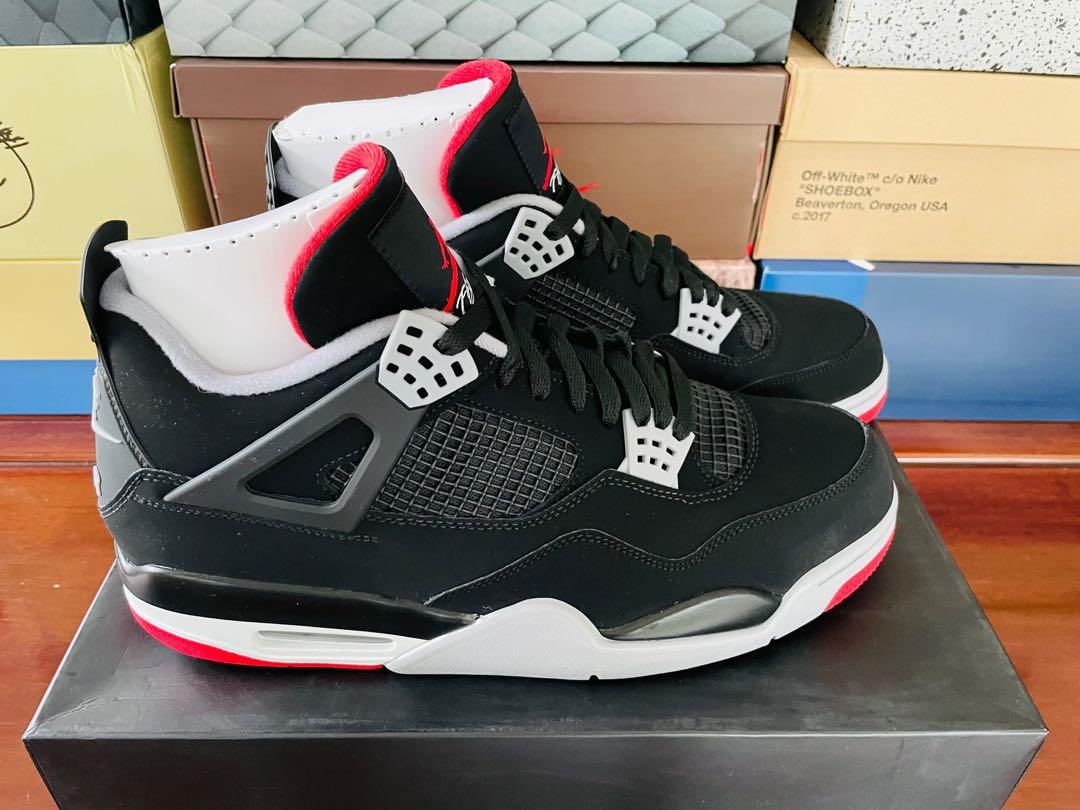 Air Jordan 4 Retro OG BRED Size US 13 Men s Fashion Footwear
