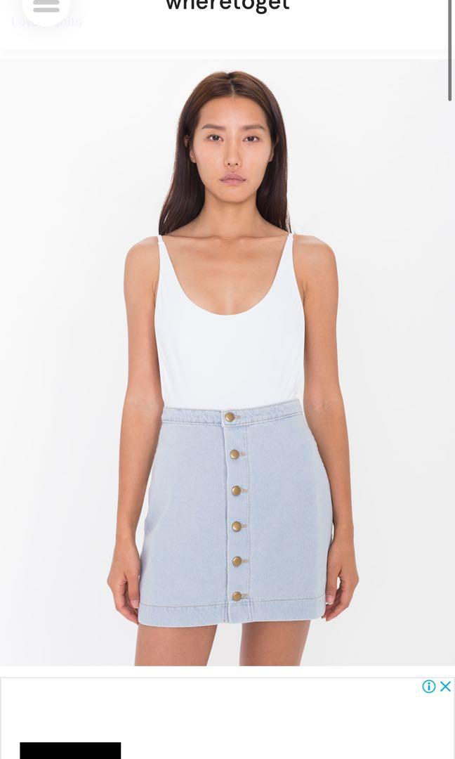 American apparel deals button down skirt