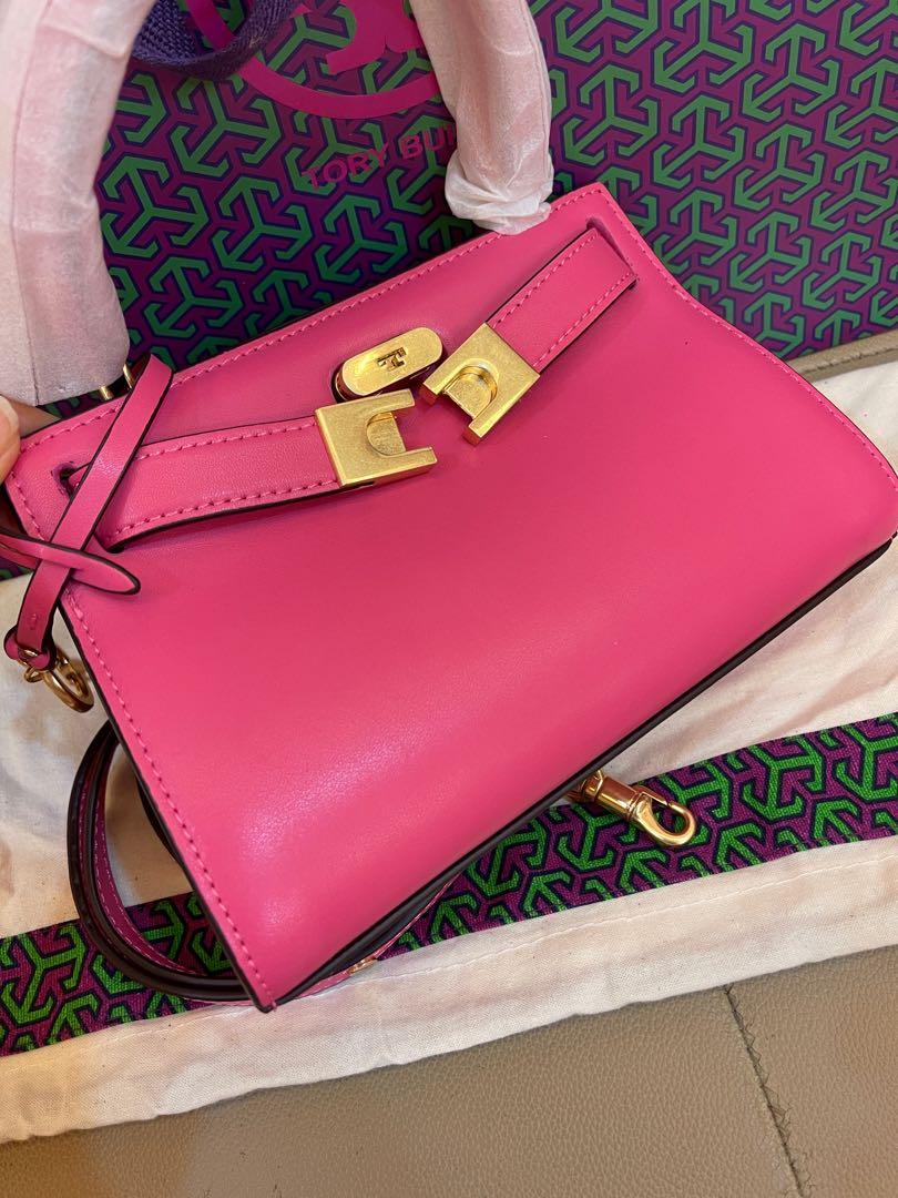 Authentic Tory Burch Burch mini petite in crazy pink Lee radziwill bag,  Women's Fashion, Bags & Wallets, Purses & Pouches on Carousell