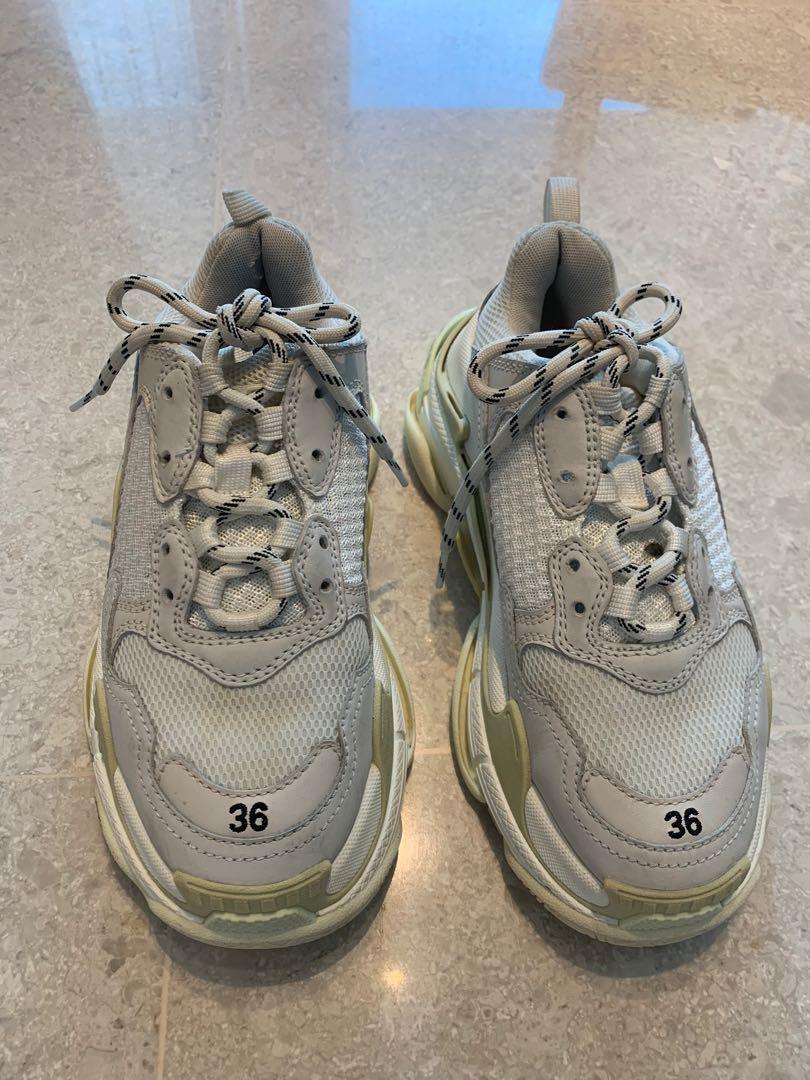 balenciaga triple s white 36