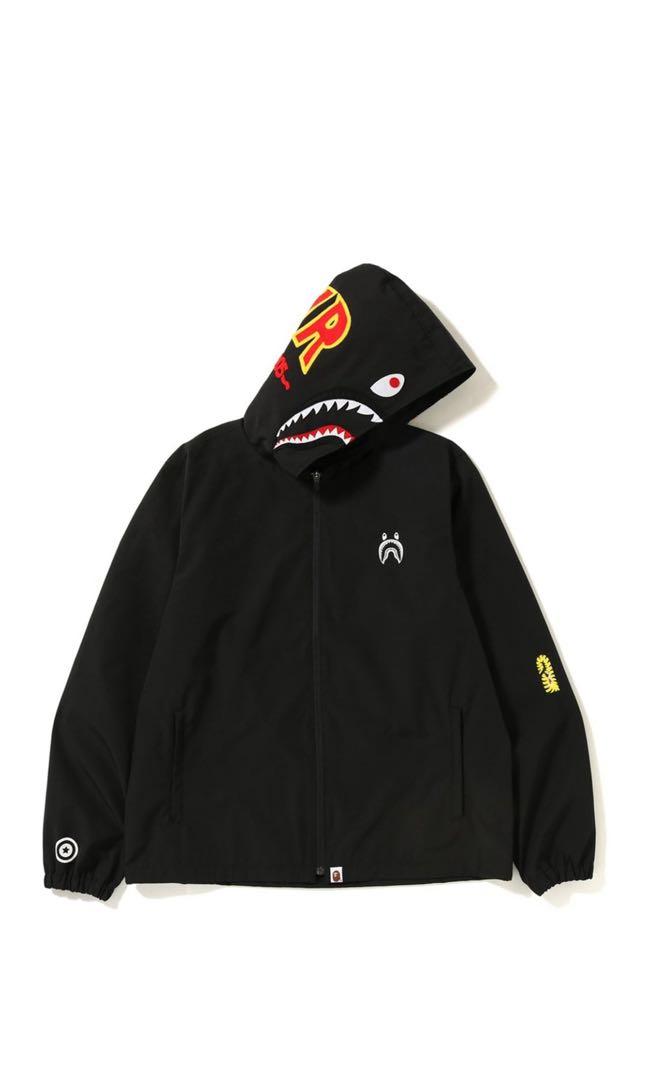 BAPE shark hoodie Jacket Black Men s Fashion Tops Sets