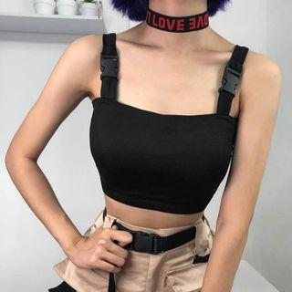 black buckle bralet