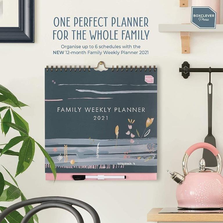 Boxclever Press 12 Month Family Weekly Planner 2021 Calendar. New
