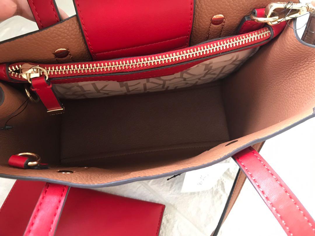CALVIN KLEIN Multicolor PVC Leather Crossbody Purse med size, Luxury, Bags  u0026 Wallets on Carousell