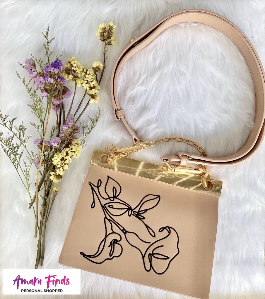 Charles and Keith Floral Embroidered Chain bag