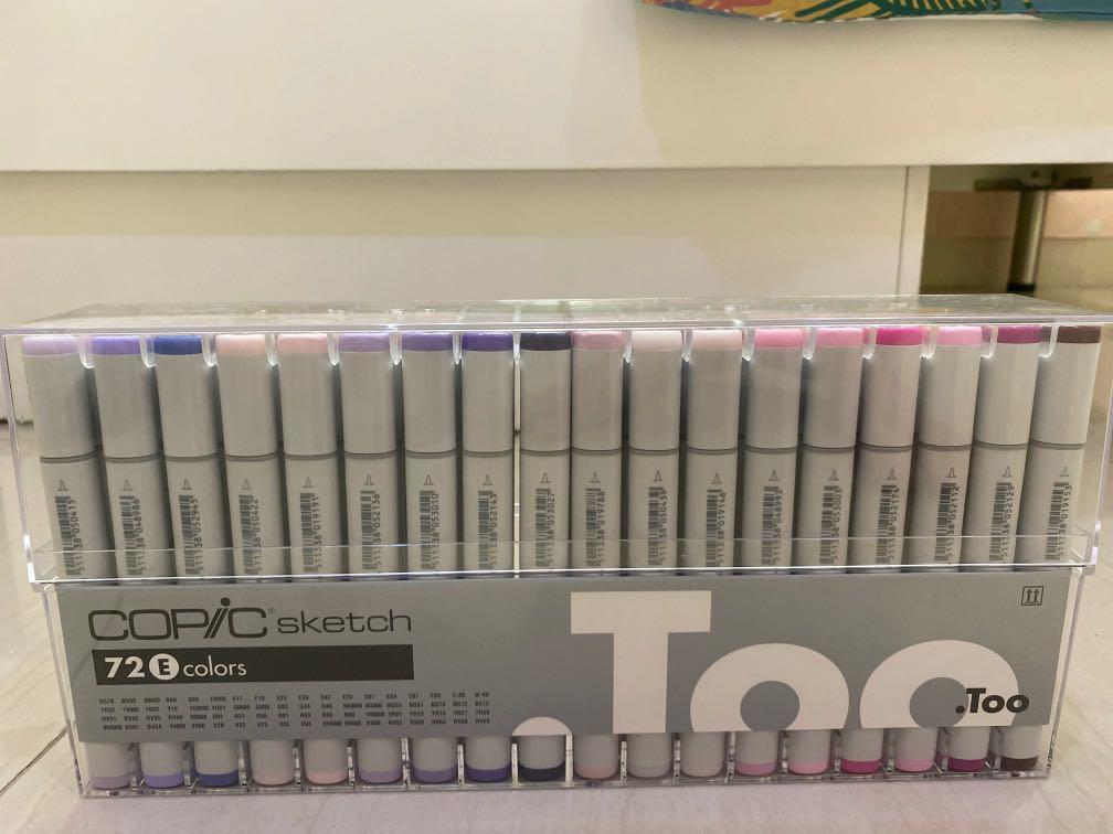 Copic Sketch Marker Set E Buku Alat Tulis Alat Tulis Di Carousell Its iconic oval and double ended design features a flexible brush nib as well as a medium. copic sketch marker set e