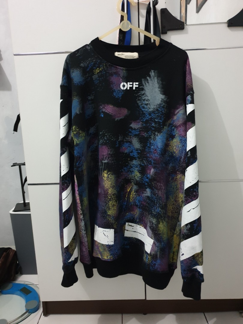 Off white cheap galaxy crewneck