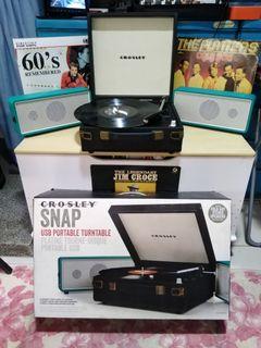 Crosley Snap USB Briefcase Suitcase Portable Turntable with Audio Technica Needle Stylus Vinyl Record Plaka Player
