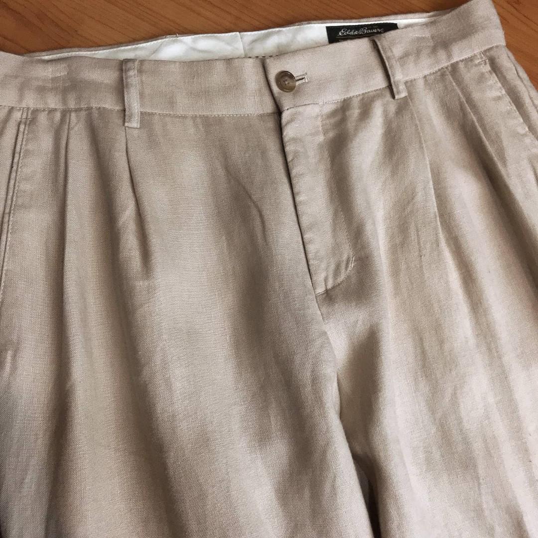 Eddie Bauer linen pants Fesyen Wanita Pakaian Wanita Bawahan di Carousell