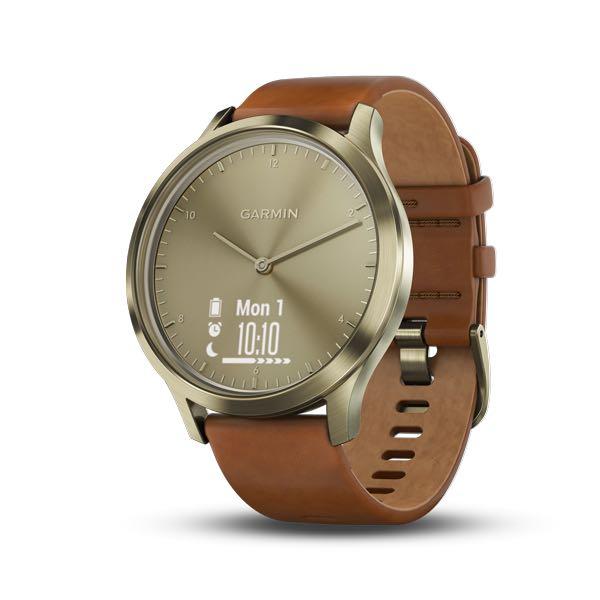 Garmin Vivomove HR Premium Stylish Hybrid Smartwatch with Hidden Touchscreen Display Gold Luxury Watches on Carousell