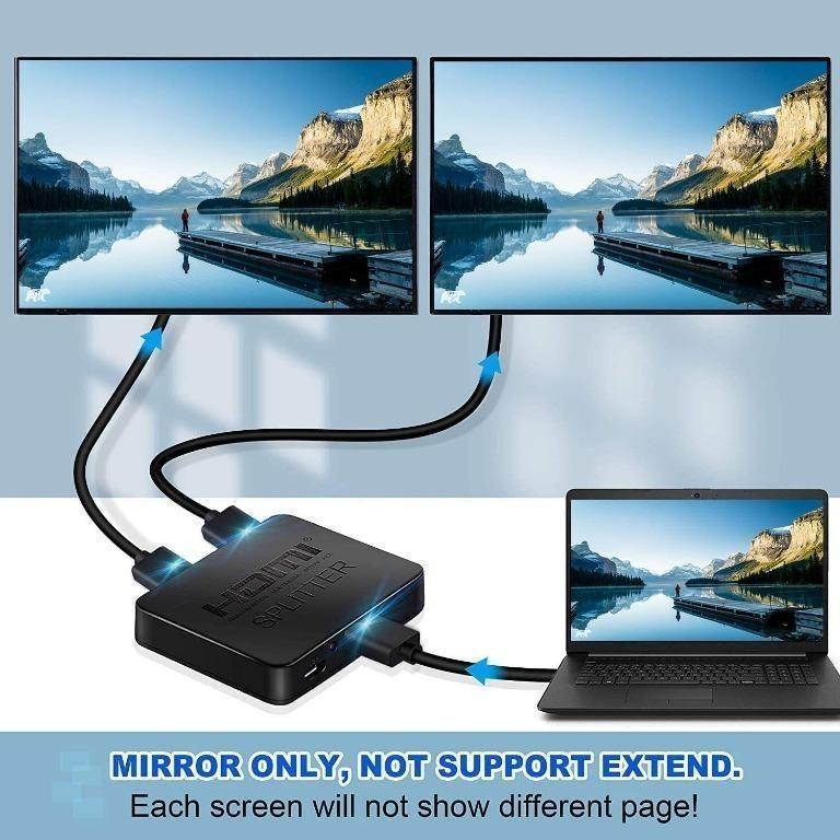4K HDMI Splitter 1 In 2 Out TV Extend