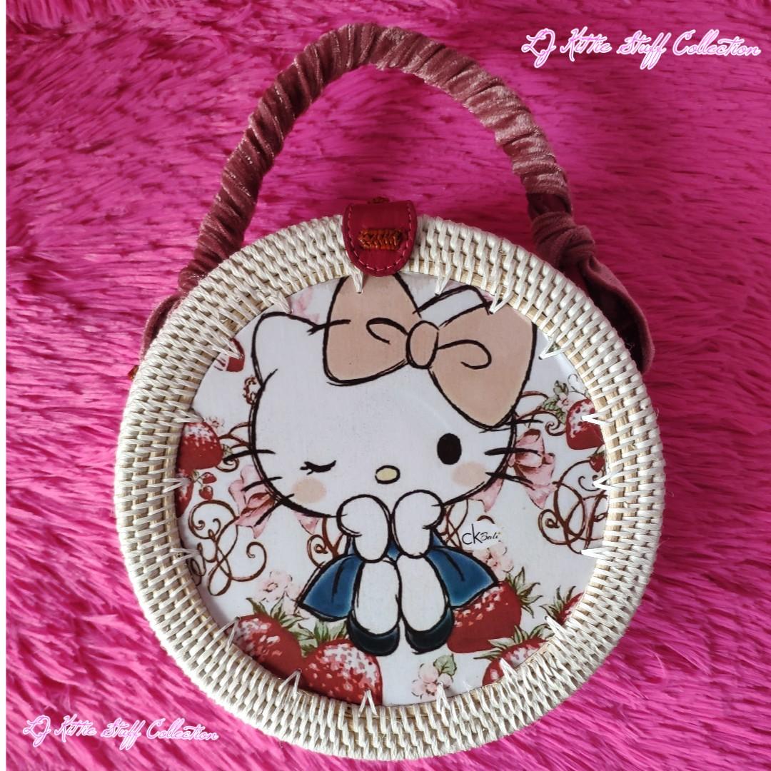 Hello Kitty Bali Rattan Bag, Babies & Kids on Carousell