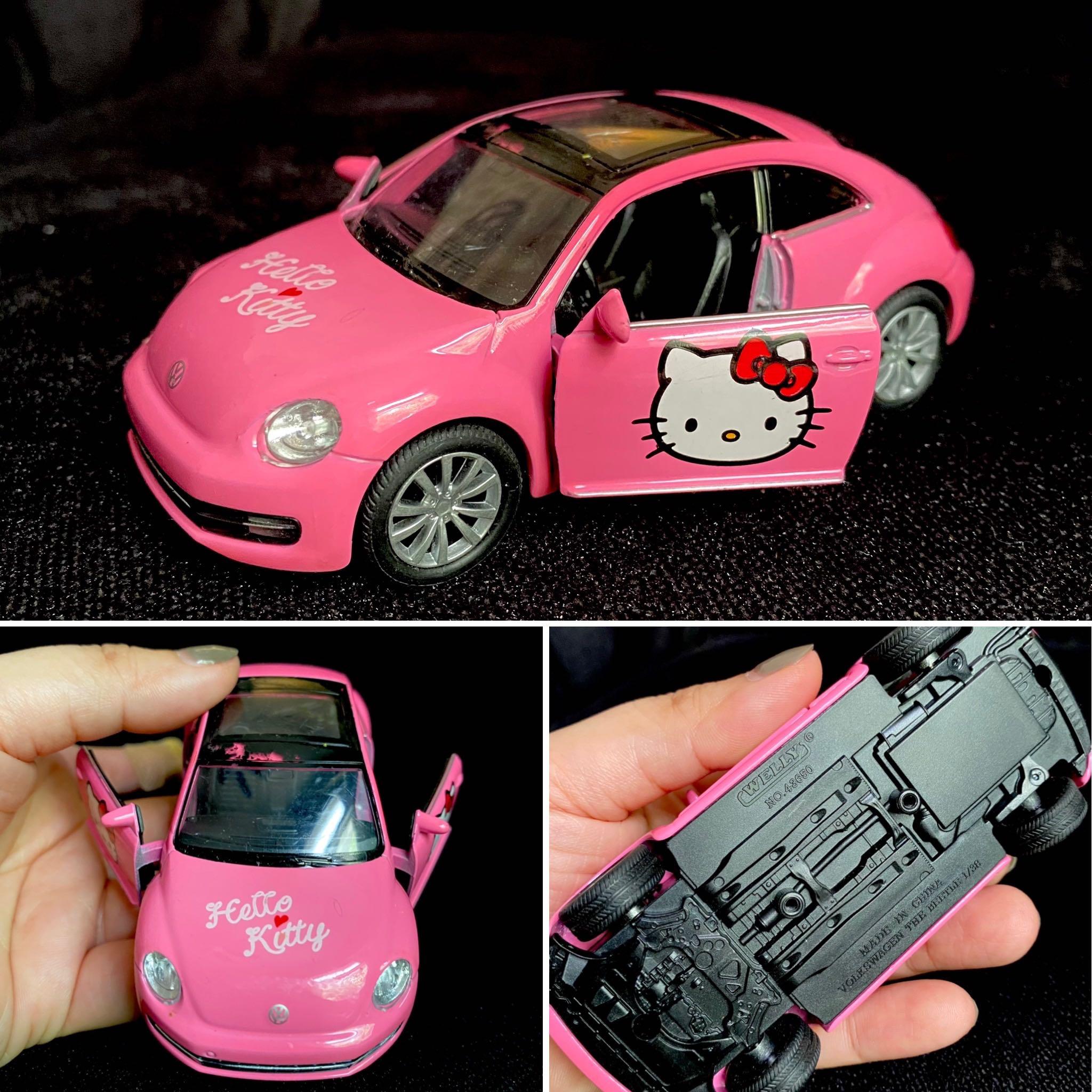 Hello Kitty Volkswagen Pink Diecast Collectible Car 1 38 Hobbies Toys Memorabilia Collectibles Vintage Collectibles on Carousell