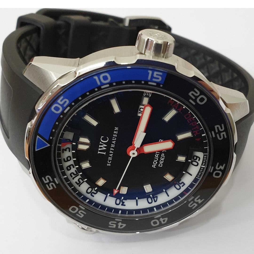 IWC AQUATIMER WATCH M:IW354703 (Category: Watches) located in Singapore. Submitted by 1stjewelleryfls (Listing ID 200797031, Image 1). Description: Product Number: FWTC000276 Brand: IWC Model: REF:IW354703 *#IWC AQUATIMER WATCH M:IW354703 S/N:3817592 AUTOMATIC MOVEMENT BLACK DIAL, CASE 46MM, STEEL MATERIAL, RUBBER STRAP, SAPPHIRE GLASS, WITH BOX & CERT (DATED OCT 2011) CONDITION : LIKE NEW IN BOX All watches purchased will be under in-house warra