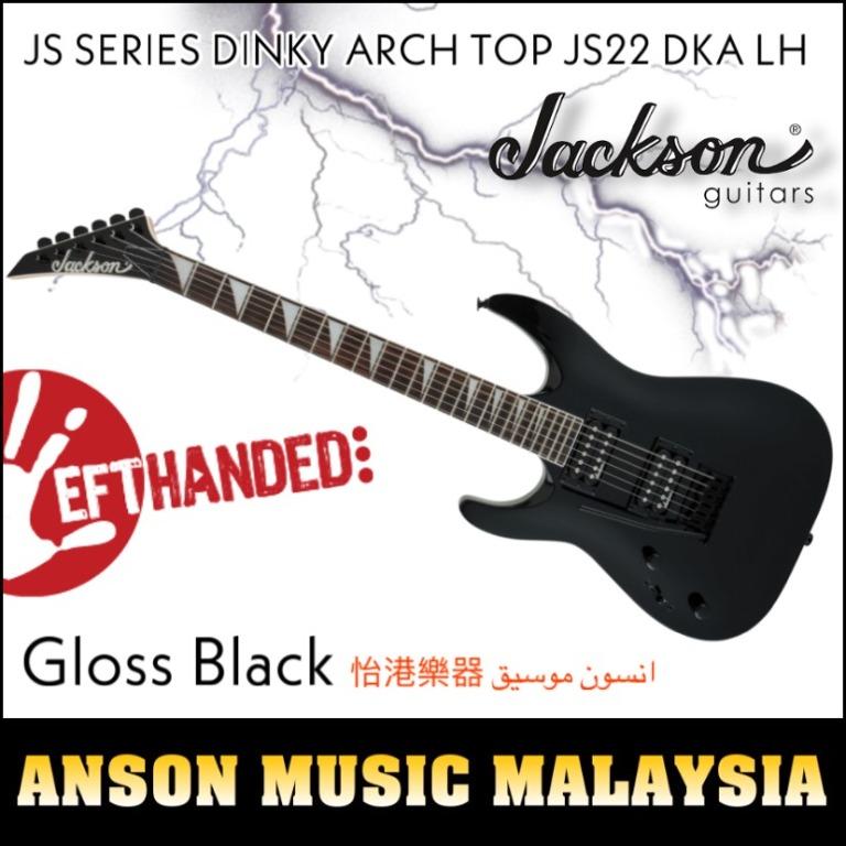 Jackson JS Series Dinky Archtop JS22 DKA Left Handed Amaranth Fingerboard Gloss Black