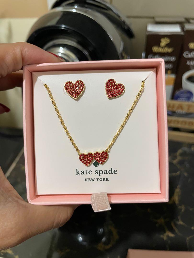Kate Spade Heart Necklace and earrings 